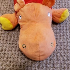 orange hippo stuffed animal